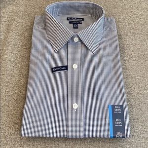 Croft & Barrow Blue Checked Dress Shirt
